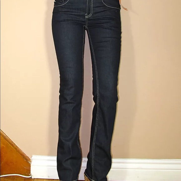 🆕 Diesel Brucke Straight Leg High Waist Jeans Dark Y2K Vintage Low Rise - Picture 4 of 9